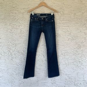 Dark Wash The Angel Boot Cut Jeans by AG Adriano Goloschmied